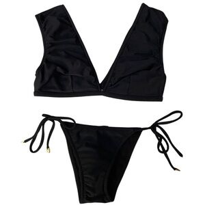 Salinas Black String Bikini